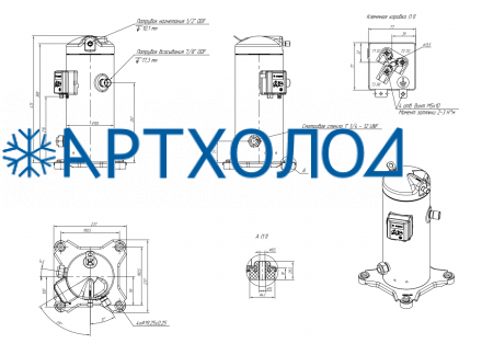 Компрессор спиральный RCM21E4LТ7CA (141R8822) Ридан