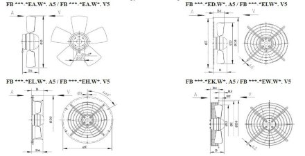 Вентилятор осевой ZIEHL-ABEGG FB050-VDW.4I.A4P Ziehl-Abegg