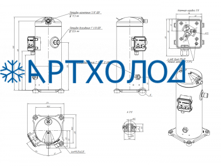 Компрессор спиральный RCM107E4LB7CA (141R8633) Ридан